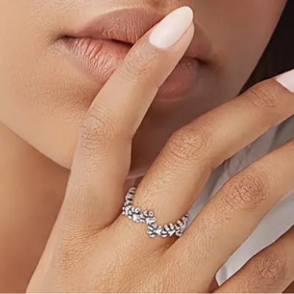 Paw Print Band Ring 925 Silver - Picture 3 of 9